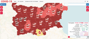 Област Ловеч в тъмно червената зона. Активните случаи са 772, 99 са хоспитализирани